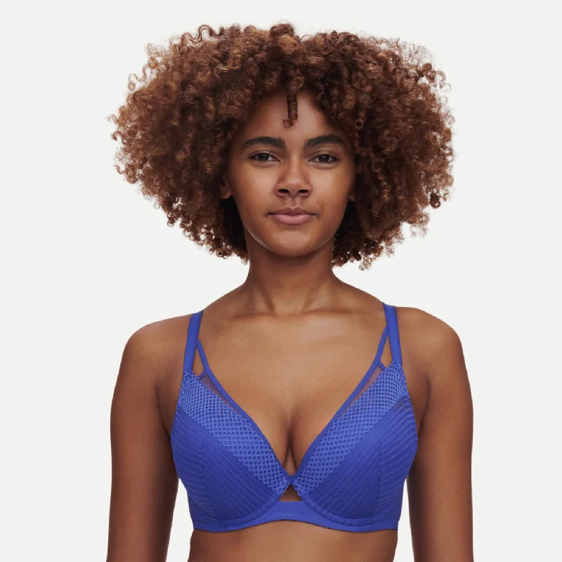 Chantelle Pulp Play Plunge T-Shirt Bra | Indigo Spandex Blend Rayon Blend Denim Blend Chantelle Pulp Play Plunge T-Shirt Bra | Indigo Spandex Blend Rayon Blend Denim Blend