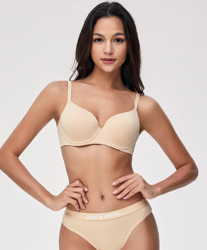 Collagen Smooth Lightly-Padded T-Shirt Bra Spandex Blend Rayon Blend Denim Blend