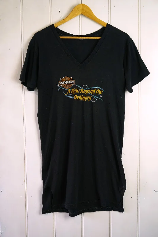 Vintage Harley - Beyond Ordinary Black T-Shirt Dress - Medium Elegant Classic Vintage Vintage Harley - Beyond Ordinary Black T-Shirt Dress - Medium Elegant Classic Vintage