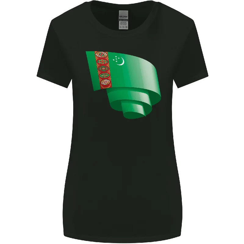 Curled Turkmenistan Flag The Turkmen Day Football Womens Wider Cut T-Shirt Terry Blend Velvet Blend Canvas Blend Curled Turkmenistan Flag The Turkmen Day Football Womens Wider Cut T-Shirt Terry Blend Velvet Blend Canvas Blend