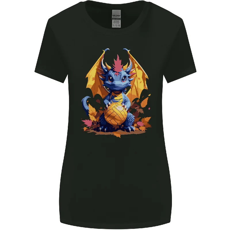 Cute Volleyball Dragon Kawaii Womens Wider Cut T-Shirt V-Neck T-Shirt Long Sleeve Cotton Cute Volleyball Dragon Kawaii Womens Wider Cut T-Shirt V-Neck T-Shirt Long Sleeve Cotton