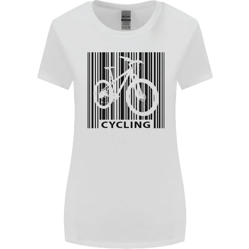 Cycling Barcode Cyclist Bicycle Womens Wider Cut T-Shirt Houndstooth Herringbone Solid Cycling Barcode Cyclist Bicycle Womens Wider Cut T-Shirt Houndstooth Herringbone Solid