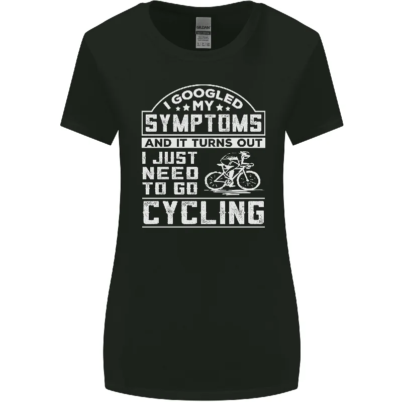 Cycling I Googled My Symptoms Cyclist Funny Womens Wider Cut T-Shirt Mesh Canvas Denim Cycling I Googled My Symptoms Cyclist Funny Womens Wider Cut T-Shirt Mesh Canvas Denim