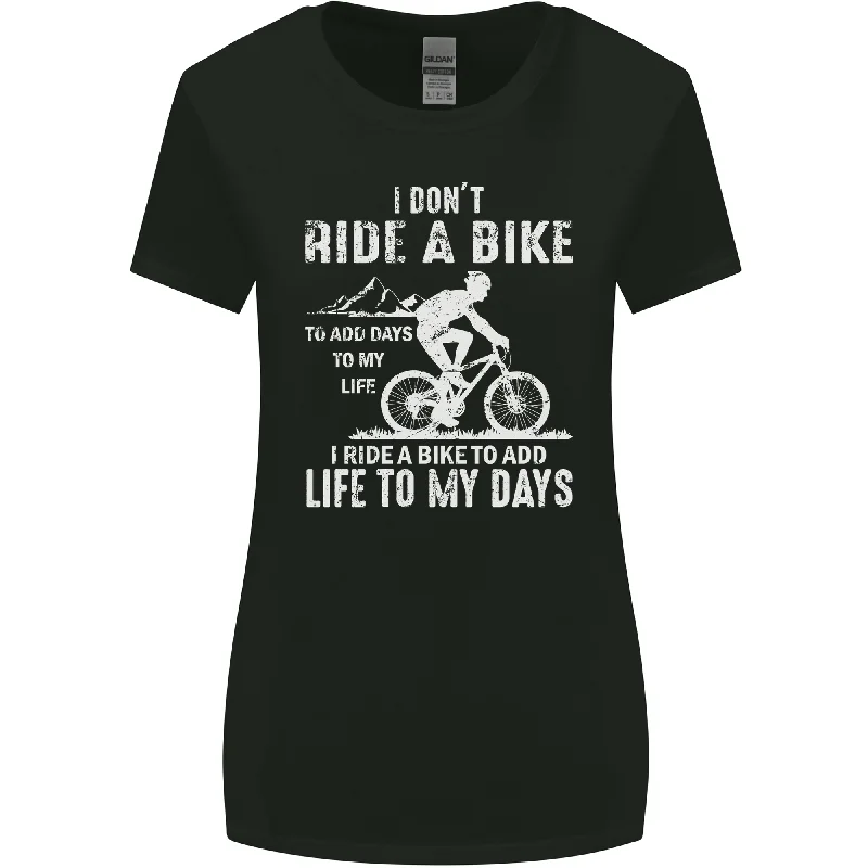 Cycling Life To Days Funny Cyclist Bicycle Womens Wider Cut T-Shirt Front Pockets Side Pockets Patch Pockets Cycling Life To Days Funny Cyclist Bicycle Womens Wider Cut T-Shirt Front Pockets Side Pockets Patch Pockets
