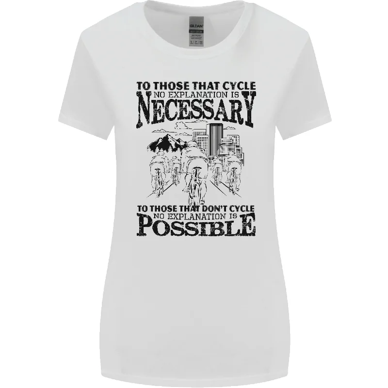 Cycling No Explanation Is Necessary Cyclist Womens Wider Cut T-Shirt Silk Blend Satin Velvet Cycling No Explanation Is Necessary Cyclist Womens Wider Cut T-Shirt Silk Blend Satin Velvet