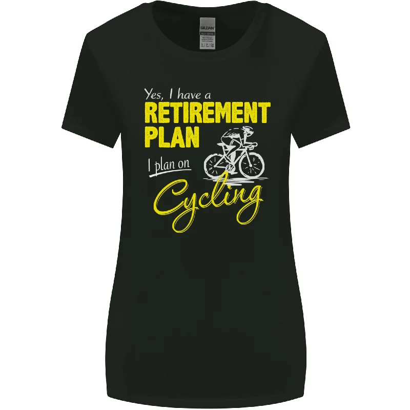 Cycling Retirement Plan Cyclist Funny Womens Wider Cut T-Shirt Anti-Pilling Machine Wash Handmade Cycling Retirement Plan Cyclist Funny Womens Wider Cut T-Shirt Anti-Pilling Machine Wash Handmade