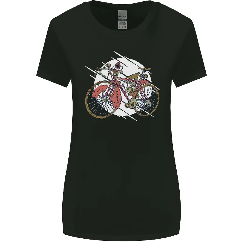 Cycling Steampunk Bicycle Bike Cyclist Womens Wider Cut T-Shirt Handmade Hand-knitted Hand-woven Cycling Steampunk Bicycle Bike Cyclist Womens Wider Cut T-Shirt Handmade Hand-knitted Hand-woven