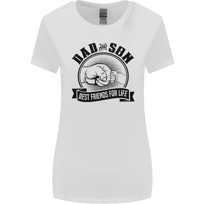 Dad & Son Best Friends Fathers Day Womens Wider Cut T-Shirt Anti-Shrink Durable Soft Dad & Son Best Friends Fathers Day Womens Wider Cut T-Shirt Anti-Shrink Durable Soft