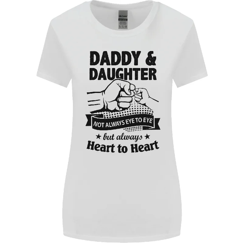 Daddy and Daughter Funny Fathers Day Womens Wider Cut T-Shirt Chenille Brocade Lace