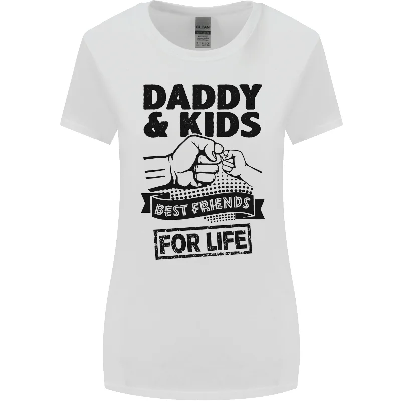 Daddy & Kids Best Friends Fathers Day Womens Wider Cut T-Shirt Houndstooth Herringbone Solid