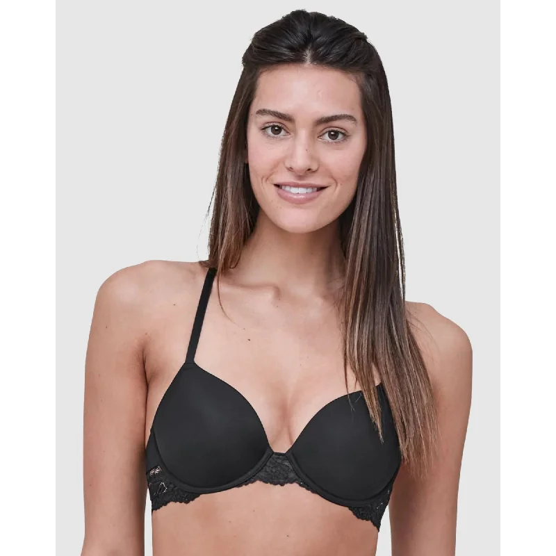 Goddess Multiway Moulded T-Shirt Bra Black Print Jacquard Patchwork