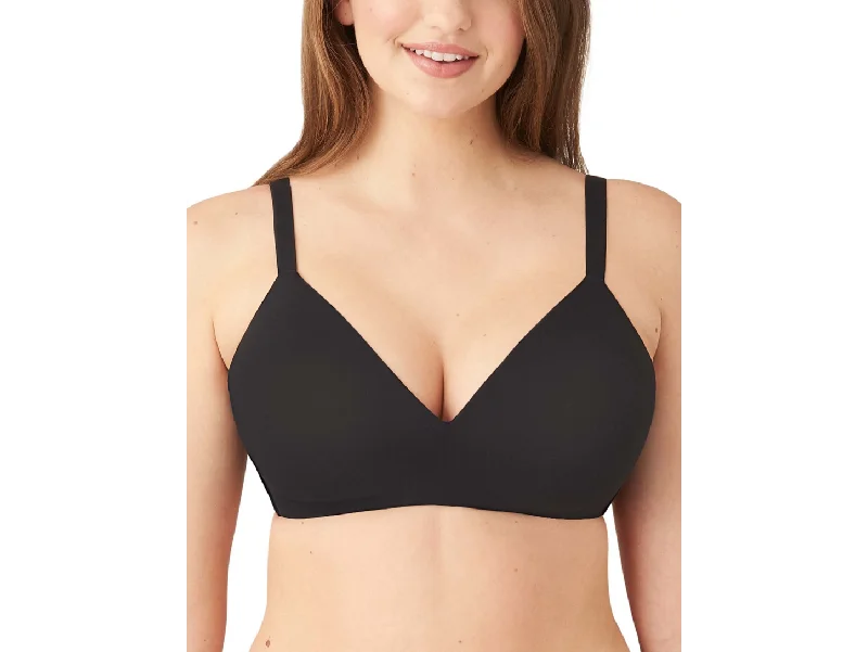How Perfect Wire Free T-Shirt Bra in Black Zippered Front Buttoned Front Snap Front