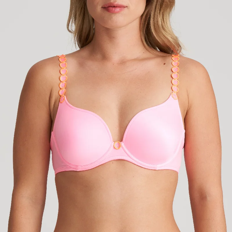 Marie Jo L'Aventure Tom Padded Heart Shape T-Shirt Bra, HAPPY PINK Fashionable Trendy Casual Marie Jo L'Aventure Tom Padded Heart Shape T-Shirt Bra, HAPPY PINK Fashionable Trendy Casual