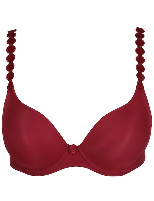 Marie Jo Tom Padded Heart Shape T-Shirt Bra Real Fur Shearling Chenille