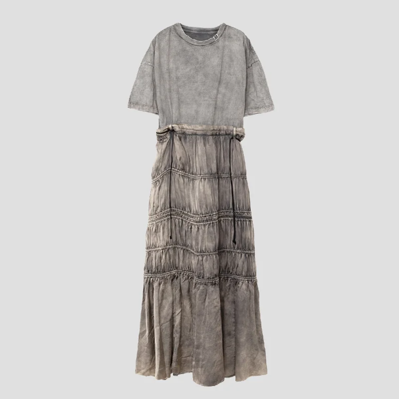T-SHIRT + SKIRT DRESS Faux Fur Fabric Real Fur Fabric Shearling Fabric