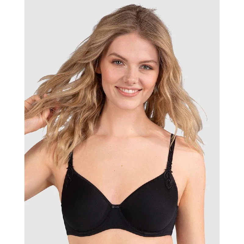 Padded Spacer Cup Wired T-Shirt Bra Chenille Fabric Brocade Fabric Lace Fabric