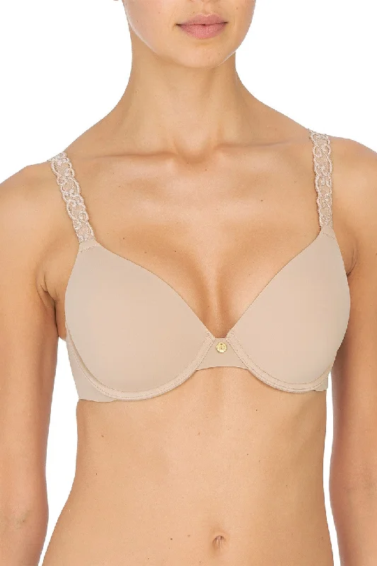 PURE LUXE T-Shirt Bra in Cafe Embroidered Appliqued Beaded