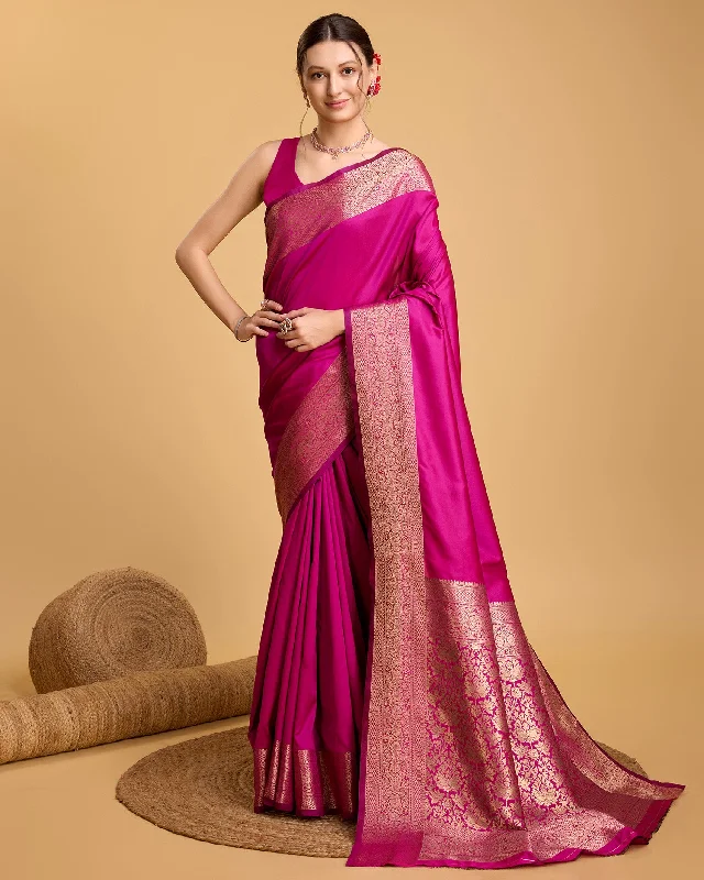 Women Party Wear Jari Weaving Worked Banarasi Silk Saree With Un Stitched Blouse Cotton Casual Blouse Women Party Wear Jari Weaving Worked Banarasi Silk Saree With Un Stitched Blouse Cotton Casual Blouse