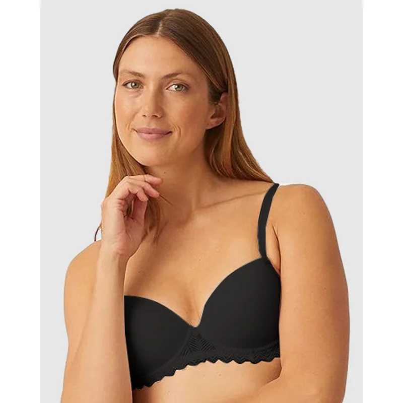 Seamless Padded Underwire T-Shirt Bra With Lace Chenille Blend Fleece Blend Nylon Blend