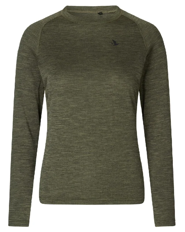 Seeland Womens Active Long Sleeve T-Shirt Elasticated Padded Insulated