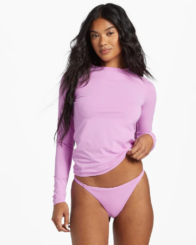 Sol Searcher Long Sleeve Surf Tee - Lush Lilac Collared T-Shirt Boat Neck A-Line