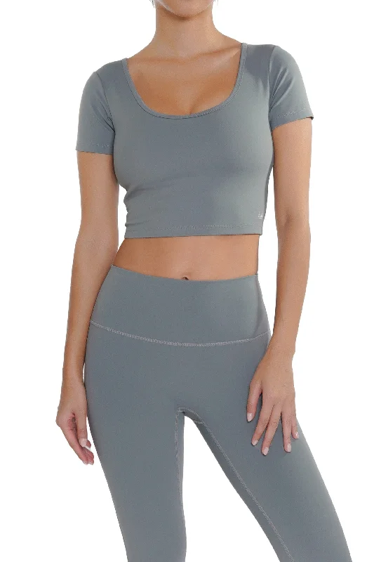 Bien-etre cropped T-shirt Bra Chenille Blend Fleece Blend Nylon Blend