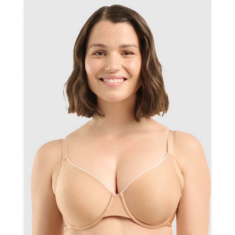Unseen Seamless Underwire Full Cup T-Shirt Bra-Blush-Beige Collared Crew Neck Turtle Neck Unseen Seamless Underwire Full Cup T-Shirt Bra-Blush-Beige Collared Crew Neck Turtle Neck