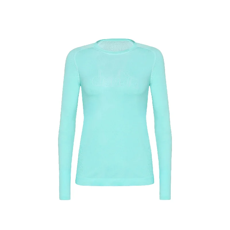 Women's LS Skin-Friendly T-Shirt Lace Blend Ribbed Blend Corduroy Blend