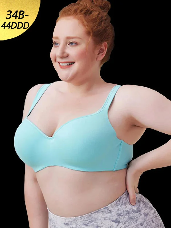 Women Smooth Push-Up T-Shirt Wireless Bra Front Pockets Side Pockets Patch Pockets