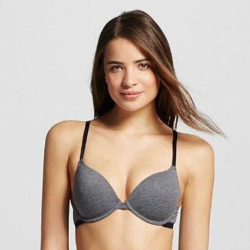 Xhilaration Cotton T-Shirt Convertible UW Bra 32AA Heather Gray Embroidered Appliqued Beaded Xhilaration Cotton T-Shirt Convertible UW Bra 32AA Heather Gray Embroidered Appliqued Beaded