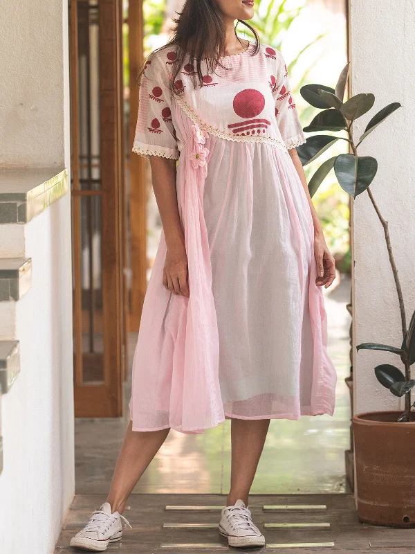 Angrakha Patterned Dress