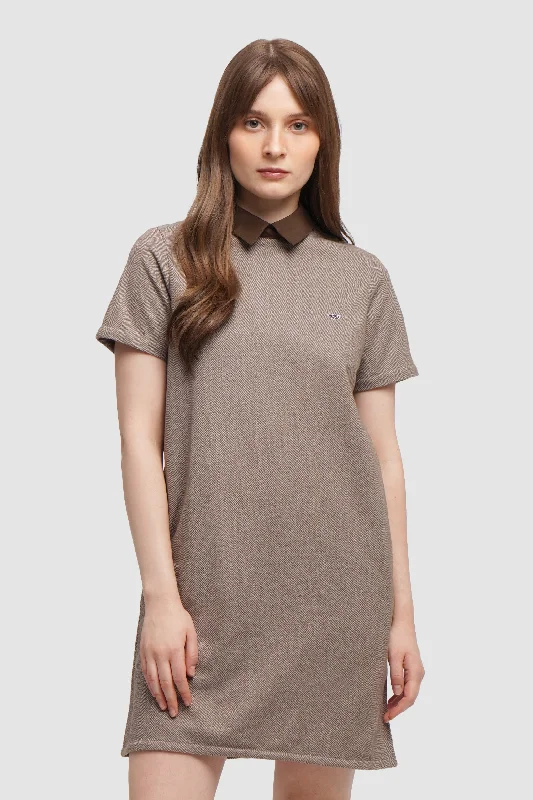 Herringbone Collared Dress