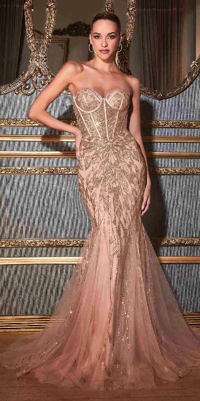 Ladivine CB116 Long Strapless Mermaid Gown