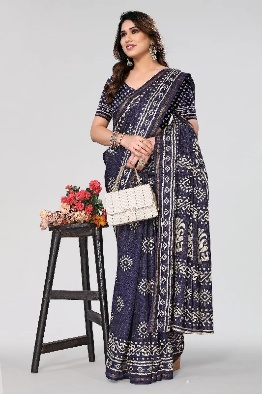 Women Casual Wear Printed Dhola Silk Saree With Un Stitched Blouse Modern Oversized Blouse Women Casual Wear Printed Dhola Silk Saree With Un Stitched Blouse Modern Oversized Blouse