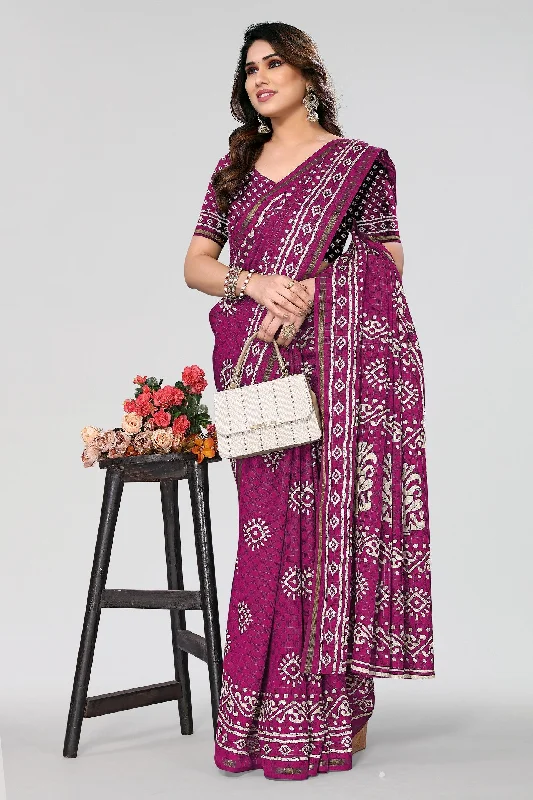 Women Casual Wear Printed Dhola Silk Saree With Un Stitched Blouse Feminine Satin Blouse Women Casual Wear Printed Dhola Silk Saree With Un Stitched Blouse Feminine Satin Blouse