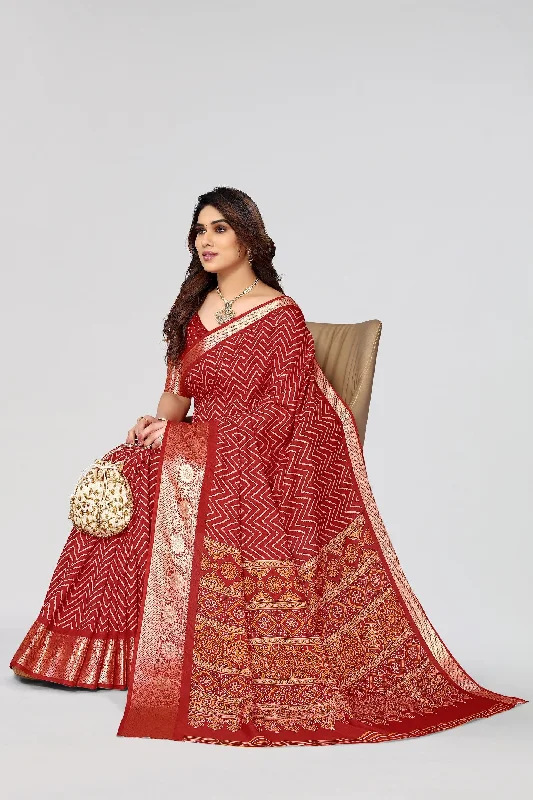 Women Casual Wear Printed Dhola Silk Saree With Un Stitched Blouse Soft Satin Blouse Women Casual Wear Printed Dhola Silk Saree With Un Stitched Blouse Soft Satin Blouse