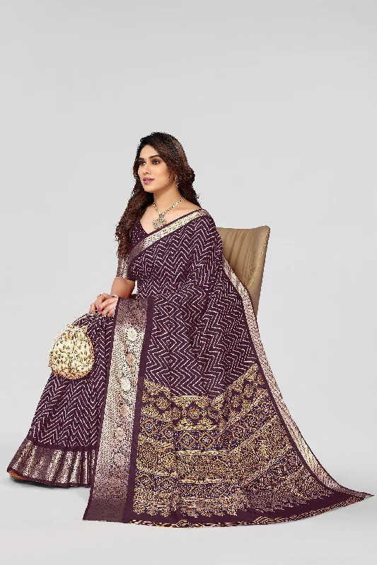 Women Casual Wear Printed Dhola Silk Saree With Un Stitched Blouse Floral Print Blouse Women Casual Wear Printed Dhola Silk Saree With Un Stitched Blouse Floral Print Blouse