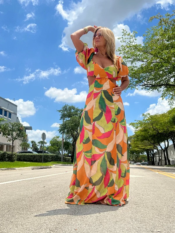 CB 4026 MAXI DRESS Elegant Maxi Dress with Belt