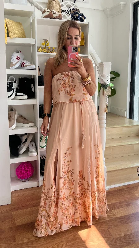 CB 4815  MAXI DRESS Elegant Maxi Dress with Drapes