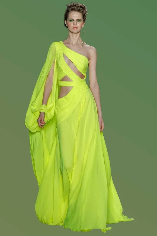 Divinely Iconic One-Shoulder Maxi Dress Cozy Maxi Dress with Slit