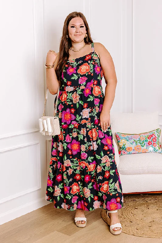 Fabulous Fiesta Floral Maxi Dress Curves Classic V-Neck Maxi Dress