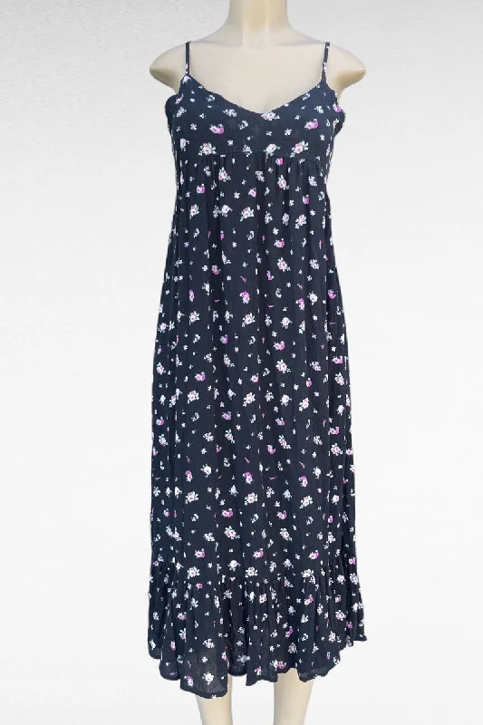 Floral Ruffled Maxi Dress Elegant Maxi Dress with Slit