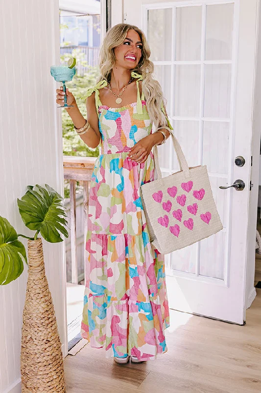 Fun In The Sun Smocked Maxi Dress Fashionable Off-Shoulder Maxi Dress