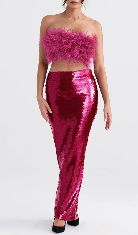 HOT PINT SEQUIN TWO PIECE SET MAXI DRESS Stylish V-Neck Maxi Dress