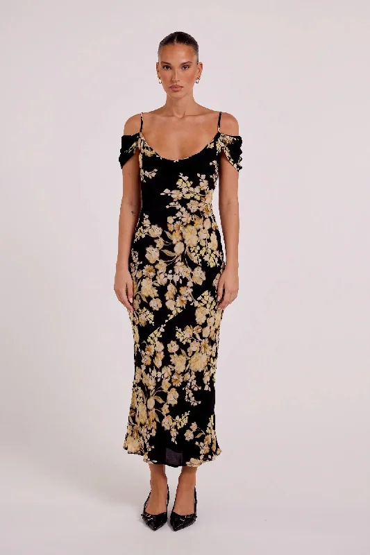 Isabelle Quinn Wren Maxi Dress - Freesia Stylish Maxi Dress with Frills