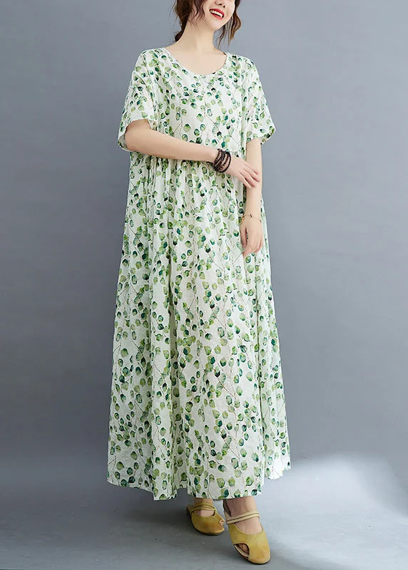 Modern Green O-Neck Print Wrinkled Holiday Maxi Dress Summer Classic Black Maxi Dress Modern Green O-Neck Print Wrinkled Holiday Maxi Dress Summer Classic Black Maxi Dress
