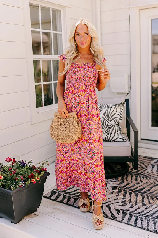Savannah Estate Smocked Maxi Dress Cozy Knit Maxi Dress