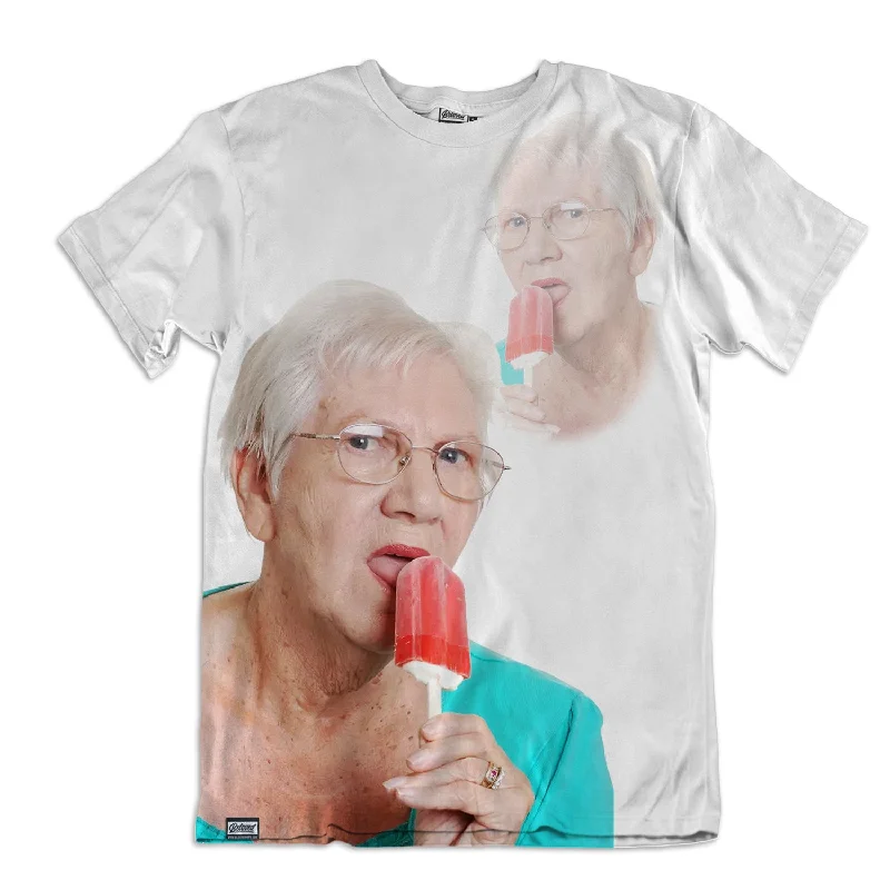 Popsicle Grandma Unisex Tee Wool Fabric Cashmere Fabric Tweed Fabric