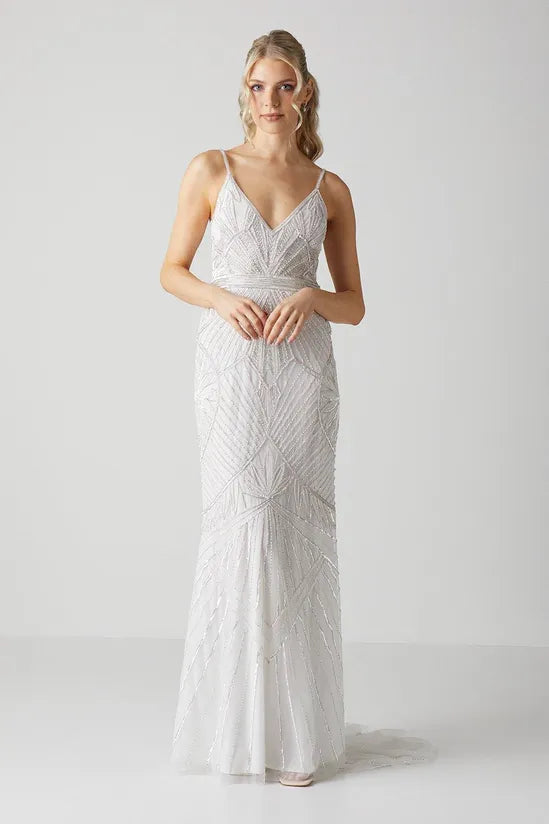 Embellished Cami Maxi Dress Elegant Floral Maxi Dress