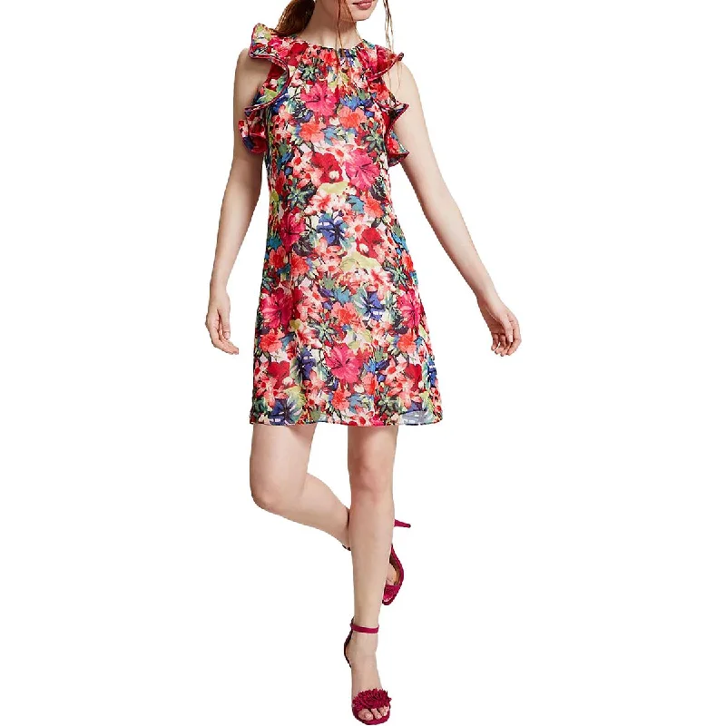 Womens Summer Short Mini Dress Elegant Satin Mini Dress